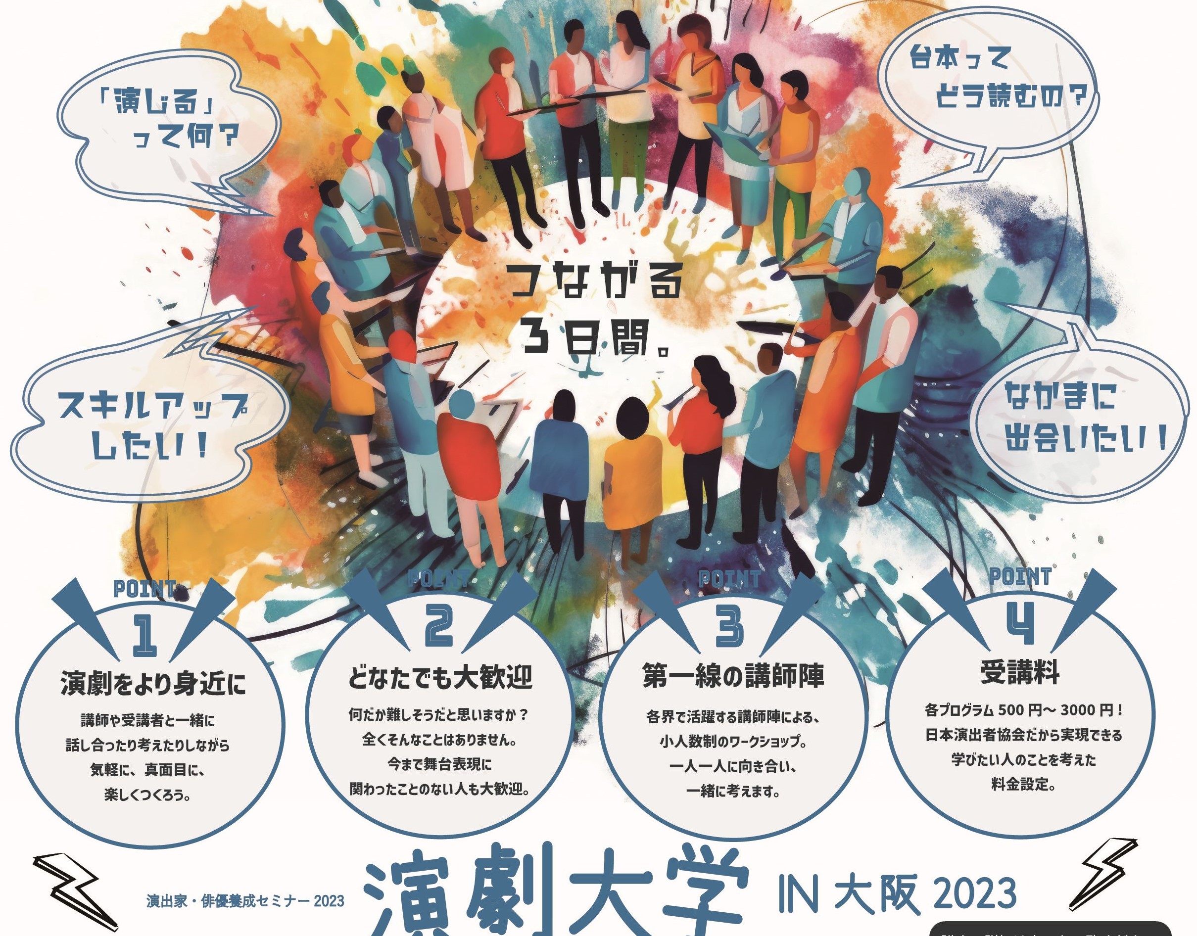 演劇大学IN大阪2023 つながる三日間